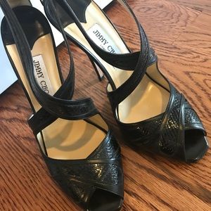 Jimmy Choo Snake Skin Strappy Sandals (size 40)